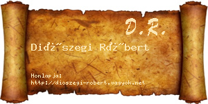 Diószegi Róbert névjegykártya