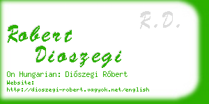 robert dioszegi business card